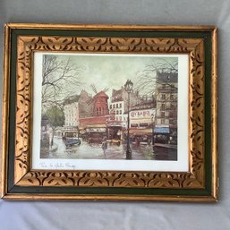 Signed And Framed Print Of Paris Moulin Rouge, Georges B