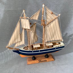 Blue Nose Wooden Sailboat