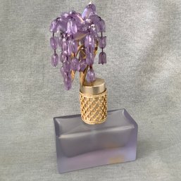 Austrian Purple Satin Glass Perfume Bottle