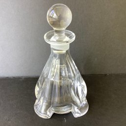 Vintage Art Deco Style Perfume Bottle, Pyramid Shape With Round Stopper