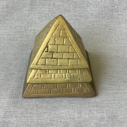Set Of 3 Vintage Brass Stacking Pyramids