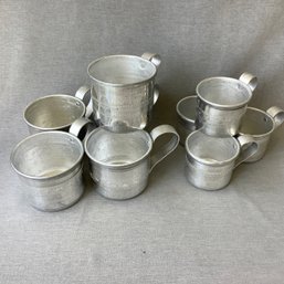 9 Etched Tin Middle Eastern Cups