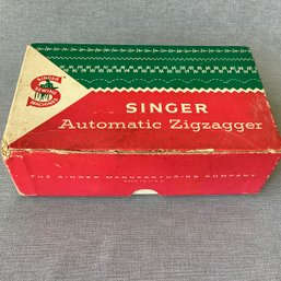 Vintage Mid Century Singer Sewing Zigzagger With Original Box And Paperwork
