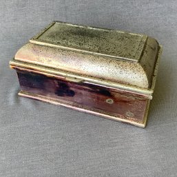 Vintage Silver Plated Felt Lined Jewelry Box