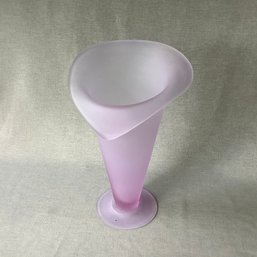 Purple Satin Art Glass Vase