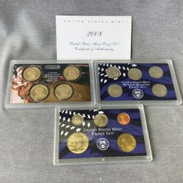 2008 Coin Proof Set In 3 Cases