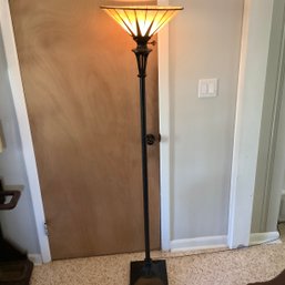 Quoizel Art Deco Stained Glass Floor Lamp