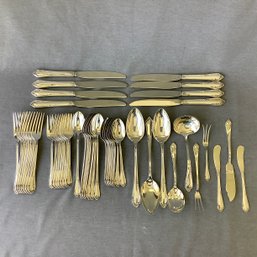 Sterling Silver Flatware 1773 Grams, Reed & Barton Complete 50 Piece Set