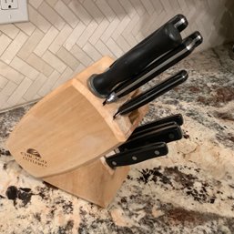 Chicago Cutlery Knife Set With Sharpener And Block