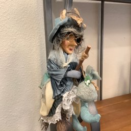 Kasma Hanging Witch Doll In Light Blue Colors.