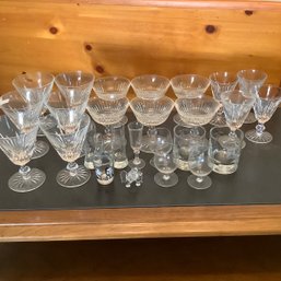 Large Barware And Glass Set Including Crystal Elephant And Lucky Luciano Shot Glass