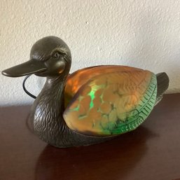 Andrea By Sadek Stained Glass Duck Lamp