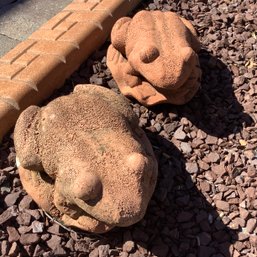 Pair Of Terracotta Frogs