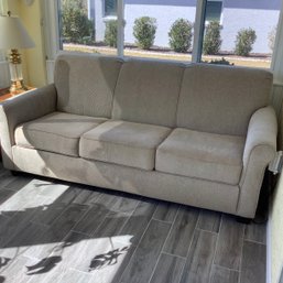Queen Size Light Grey Fabric Sleeper Sofa, Like New