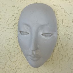 Plaster Face Wall Hanging Art Of Woman's Face, 8 Inch X 6 Inch