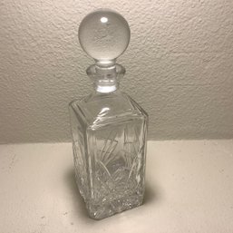 Cut Crystal Bar Decanter With Stopper, Excellent Condition