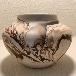Nemadji Pottery Swirl Vase