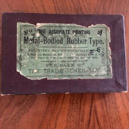 Metal -Bodied Rubber Type , Late 1800s