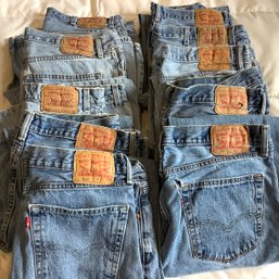Mens Levi Jeans, 10 Pair Of Levis, All Size 36 X 29 Or 36 X 30