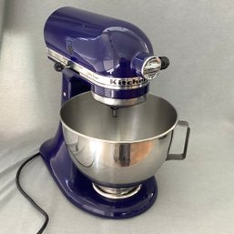 Purple KitchenAid Mixer With Attachments And Cover