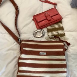 Stone Mountain Purse, Leather Clutch Wallet, Belt Buckle And Tiny Magic Carpet