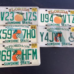 5 Florida License Plates