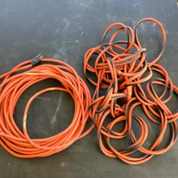 Set Of 2 Orange Extension Cords