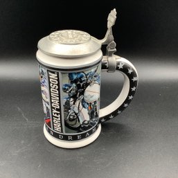 Harley Davidson Motor Cycles Collector Beer Stein, 1988 Limited Edition