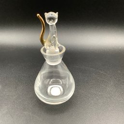 IRice Perfume Bottle With Cat Stopper. I.w. Rice & Co, Inc
