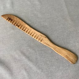 Vintage Wooden Zigzag Pastry Knife