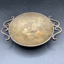 Vintage Hammered Brass Dish