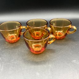 4 Amber Coffee Mugs