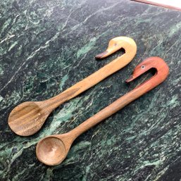 Tiny Wooden Duck Spoons