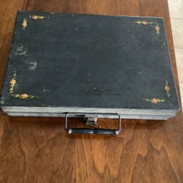 Old Style Antique Metal Cash Box
