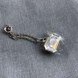 Swarovski Crystal Pendant With Small Chain-still Has Protective Wrapping On Crystal