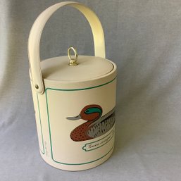 Georges Briard MCM Vintage Ice Bucket, Green Winged Teal Duck