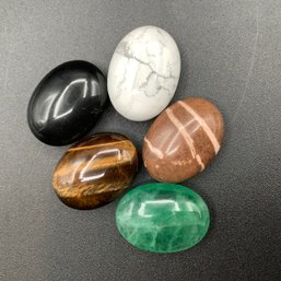 5 Smooth Polished Worry Stones
