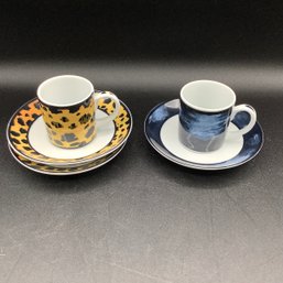 From Brazil 2 Espresso Cups And Saucers, Roberto Simoes, Animal Print