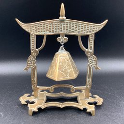 Chinoiserie Brass Working Pagoda Bell