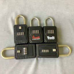 Set Of 5 Working Lockboxes Perfect For House Key