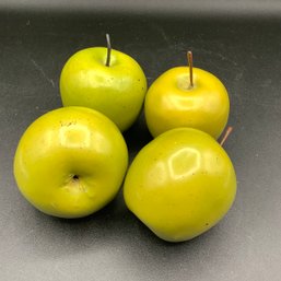 Four Faux Green Apples