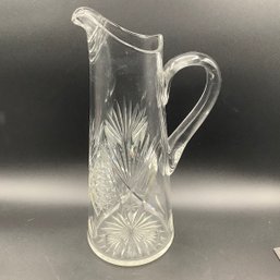 Tall Large Cut Glass Water Pitcher