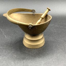 Old Brass Mini Mortar And Pestle