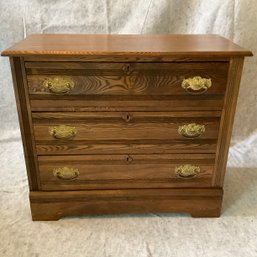 Late 19th Century Antique East Lake Victorian 3 Drawer Dresser