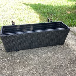 Exterior All Weather Wicker Planter With Removable Liner