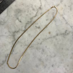 14K Gold 24 Inch Herringbone Chain Necklace