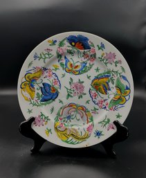 China Sign Rare Butterfly Pattern Plate
