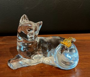 Crystal Cat With Butterfly