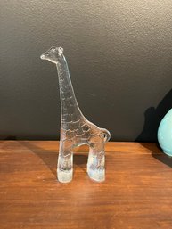 Kosta Boda Crystal Glass Giraffe Figurine 9 In Sweden Boda Zoo Series Vallien