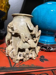 Antique Chinese Soapstone Carving Group